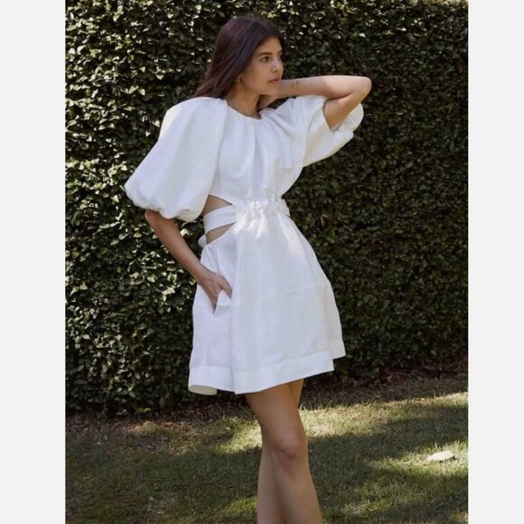Aje Dresses & Skirts - Aje White Cutout Dress Never Worn
